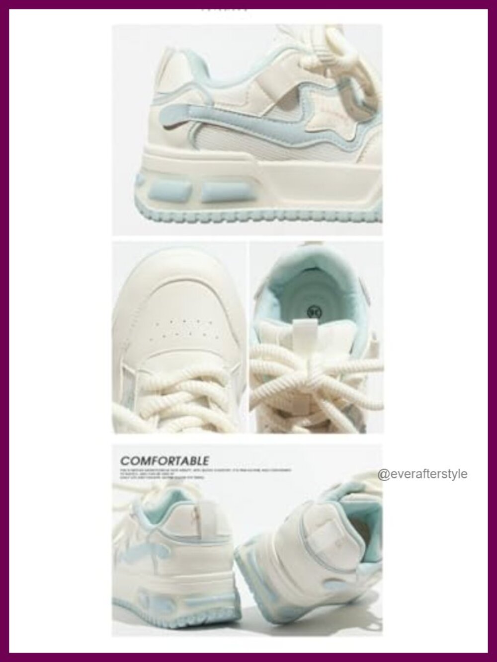 Y2K Platform Chunky Sneakers Women Walking Shoes Breathable Slip-Resistant - Picture 5 of 6